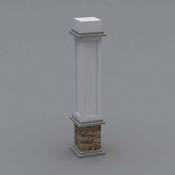 Urban Column 3D Model for Modern Architecture