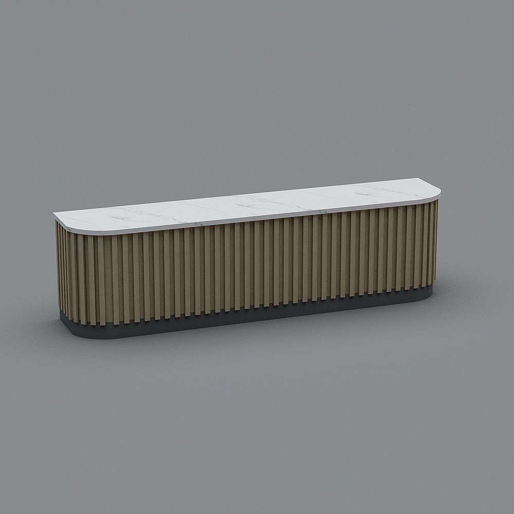 Modern Minimalist Bar Counter 3D model