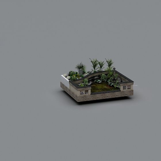 Urban Garden 3D model for Designers and Creators