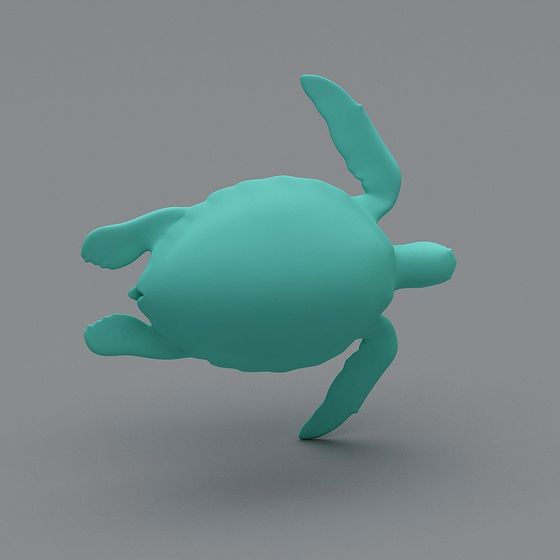 Unique Low-Poly 3D Turtle Model for Creative Projects