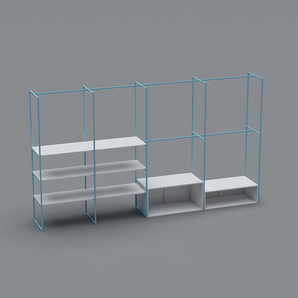 Modular Bookshelf 3D model for Modern Aesthetics