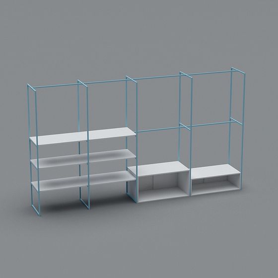 Modular Bookshelf 3D model for Modern Aesthetics