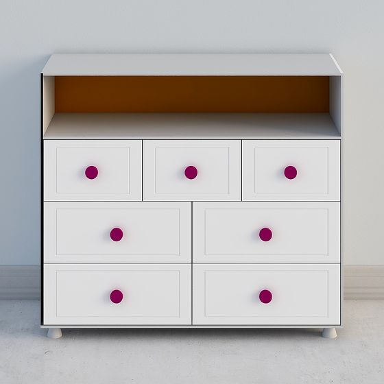 Stylish Low-Poly Storage Cabinet 3D model