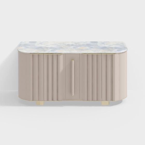 Art Deco Console Cabinet 3D model for Contemporary Spaces