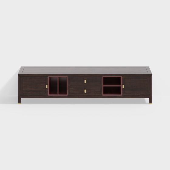 Chic TV Cabinet 3D model for Modern Interiors