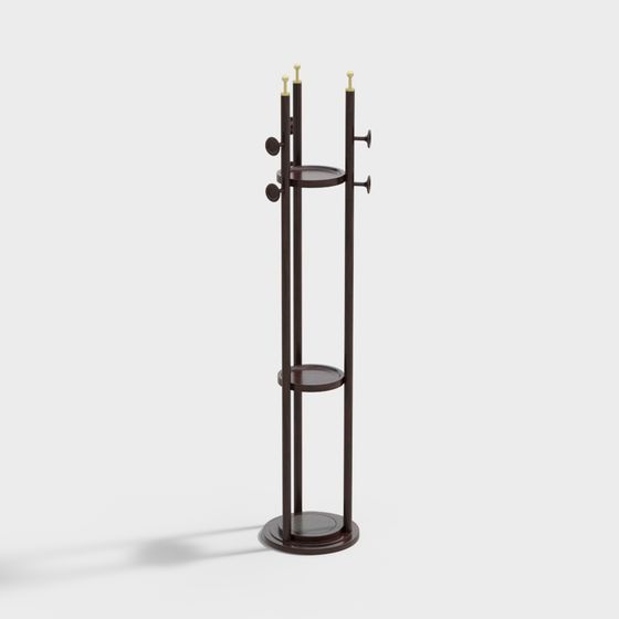 Simple Coat Rack 3D model