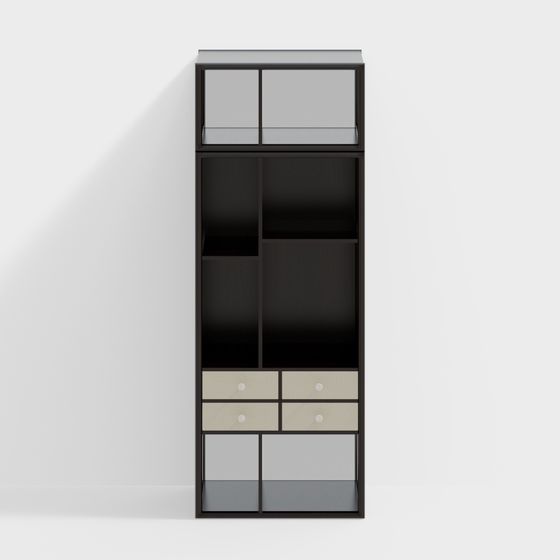 Chic Minimalist Bookshelf 3D model for Modern Interiors