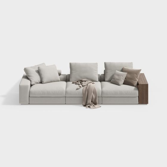 Urban Comfort Low-Poly Sofa 3D model for Modern Spaces