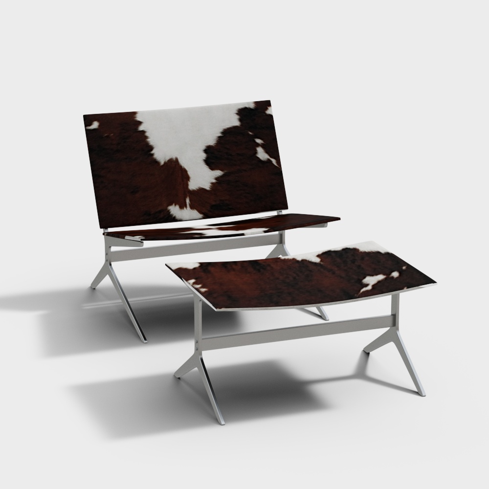 Kay Lounge side chair - saddle leather brown