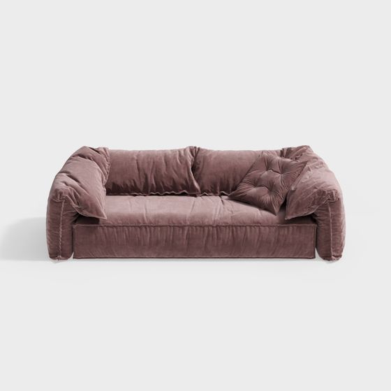 Stylish Low-Polygon Sofa 3D model