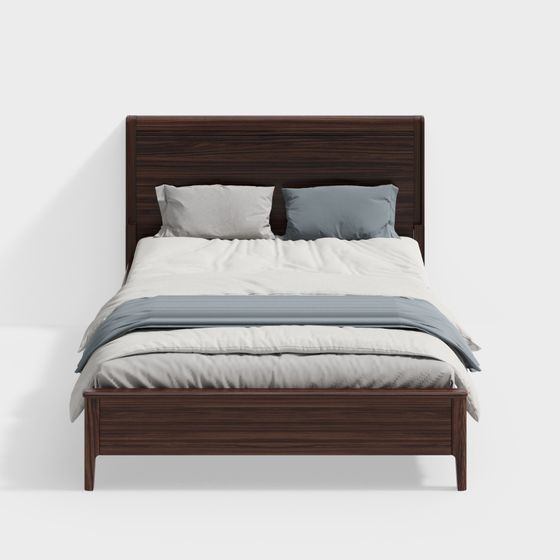 Stylish Modern Bed 3D model