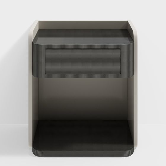 Elegant Low-Polygon Nightstand 3D model