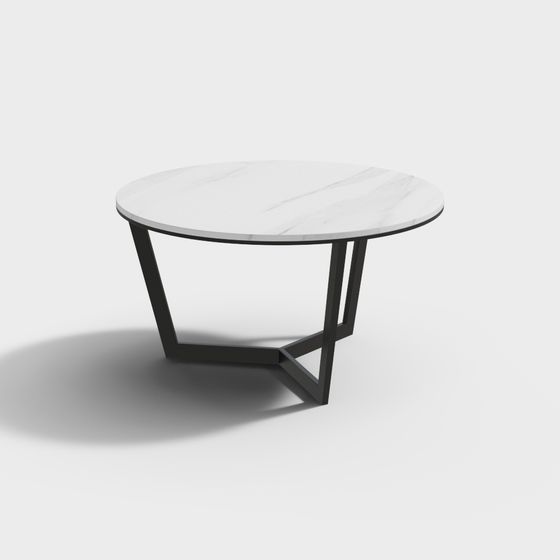 Modern Minimalist Round Table 3D model