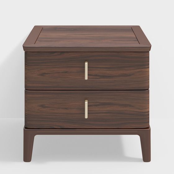 Sophisticated Bedside Table 3D model for Modern Interiors