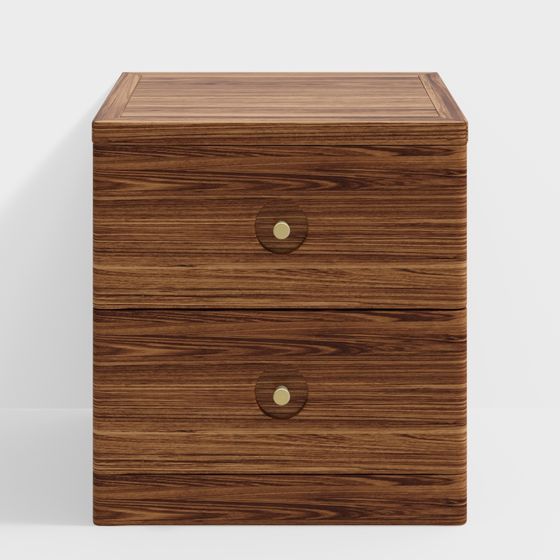 Stylish Low-Polygon Nightstand 3D model for Modern Interiors