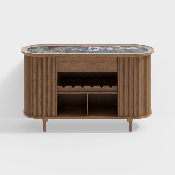 Elegant Wine Cabinet 3D model