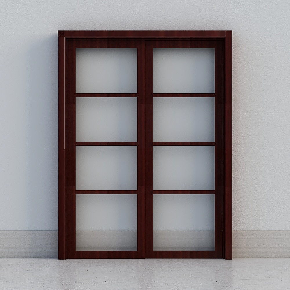 japaneese dark windowed door