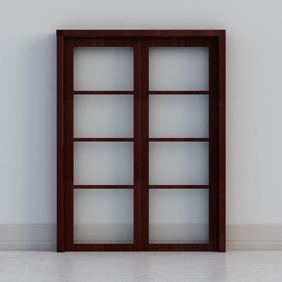 Modern Glass Panel Door 3D model