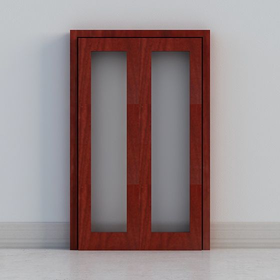 Modern Glass Door 3D Model for Contemporary Interiors