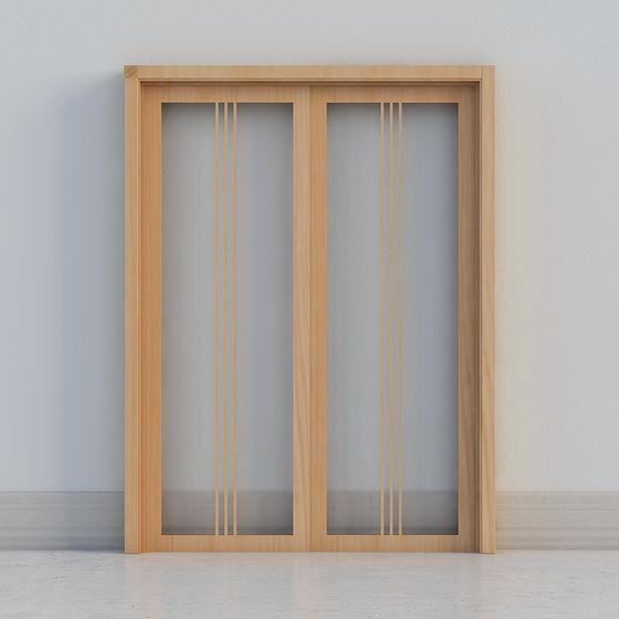 doppia porta finestra giapponese in legno chiaro