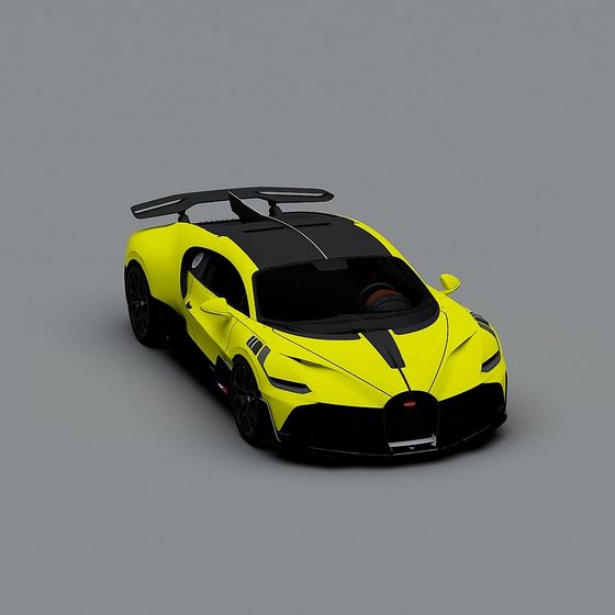 Neon Sports Car 3D model for Creative Projects