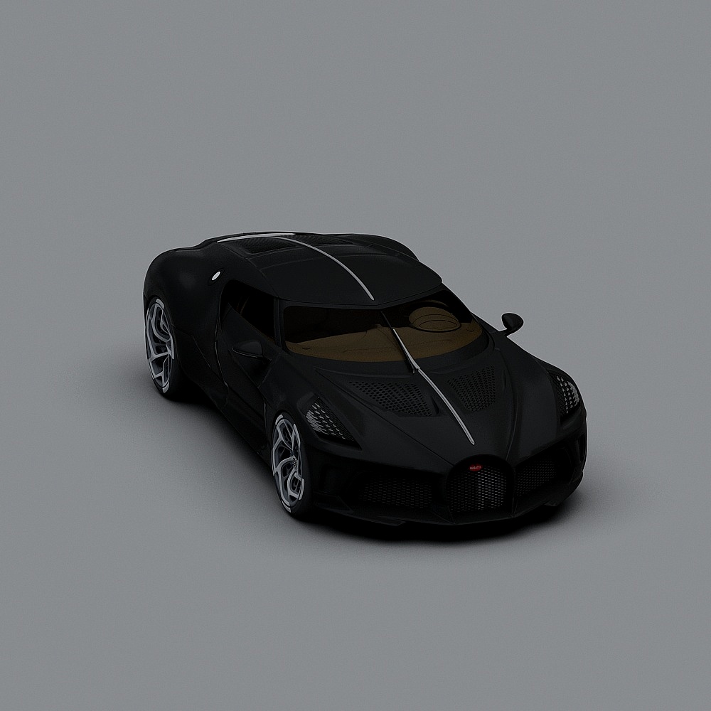 Futuristic Low-Poly Sports Car 3D model