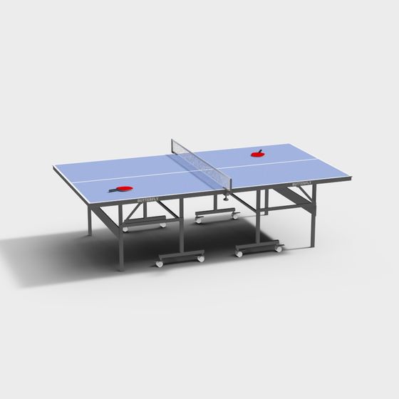 Dynamic Table Tennis 3D model with Low-Poly Design