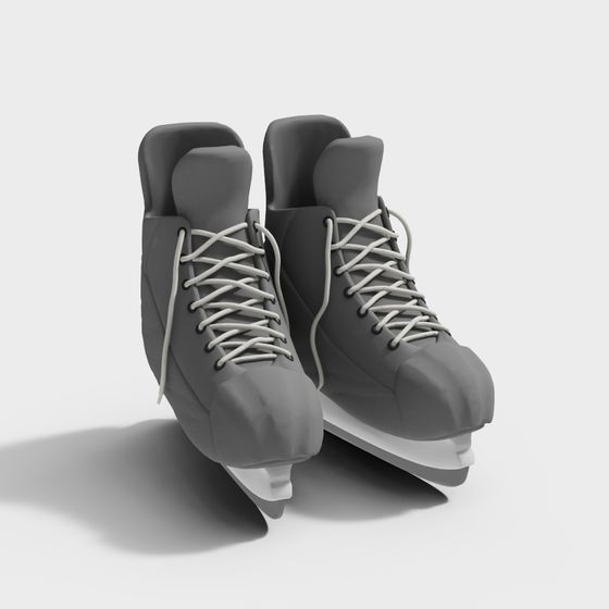 Elegant Ice Skates 3D Model for Winter Scenes