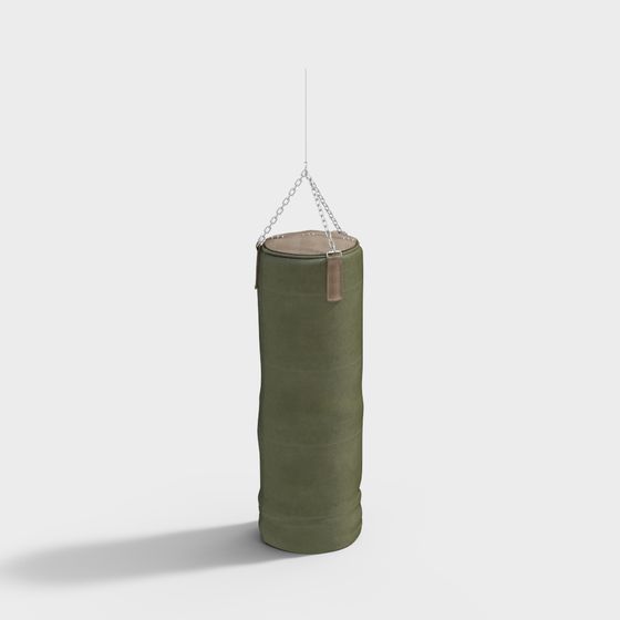 Realistic Low-Poly Boxing Bag 3D Model