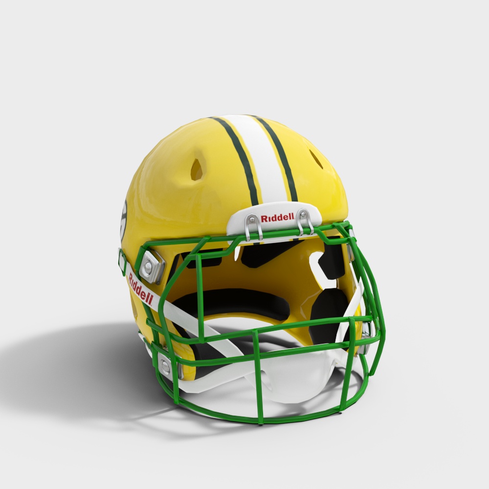Vibrant American Football Helmet 3D model