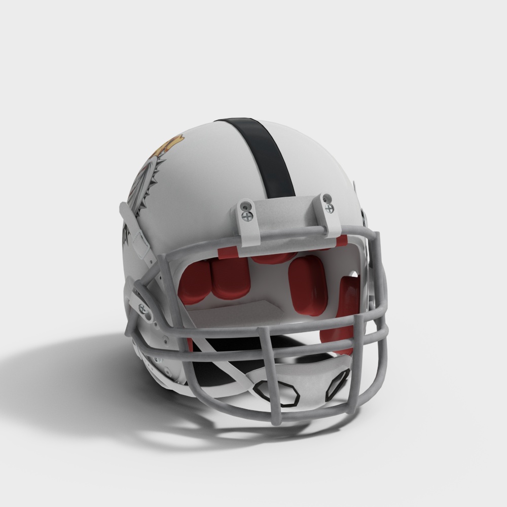 Detailed Football Helmet 3D model