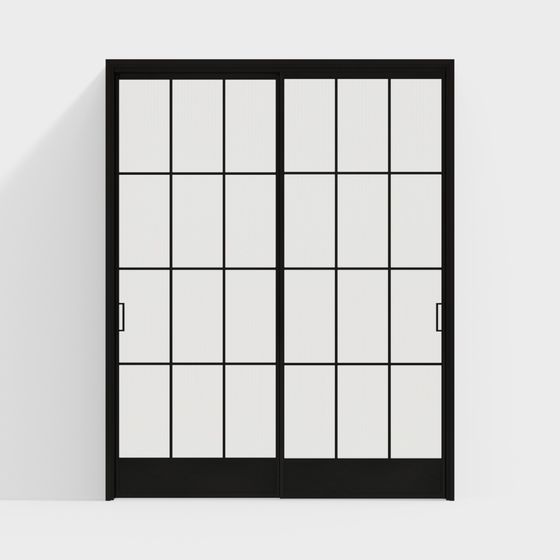 Industrial Sliding Door 3D model