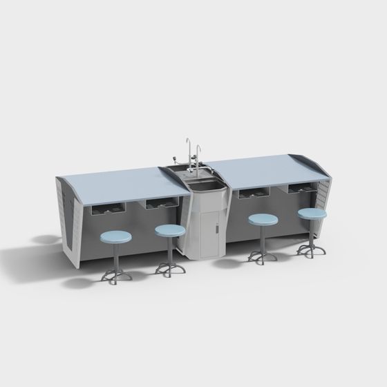 Urban Corner Coffee Bar 3D model