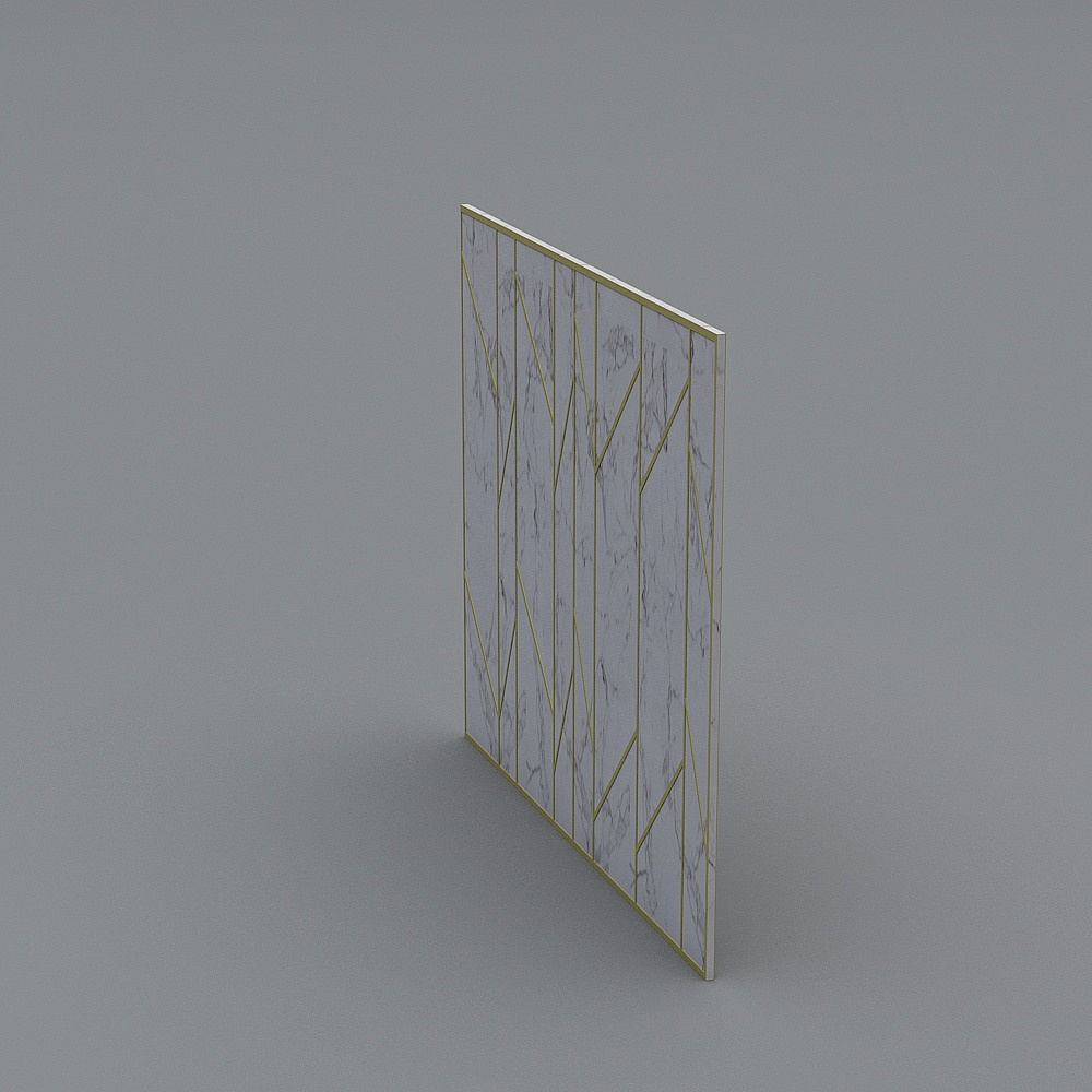 Luxury Low-Poly Geometric Marble Wall 3D model