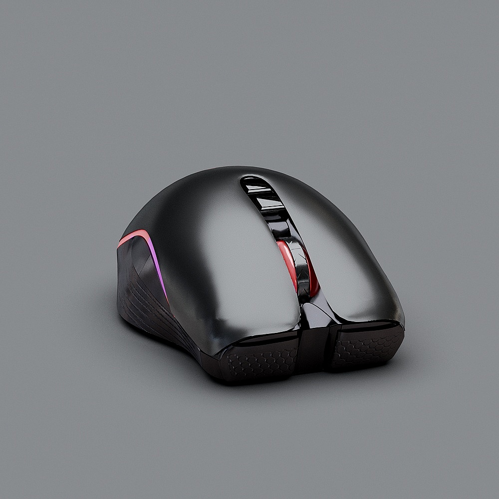 Futuristic Low-Polygon 3D Mouse Model