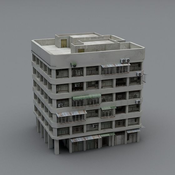 Historic Old Town Apartment Building 3D Model
