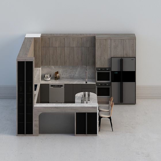 Sleek Modern Kitchen 3D model