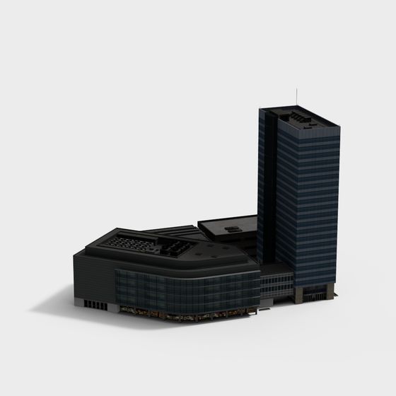 Futuristic Skyline Skyscraper 3D model - City Light