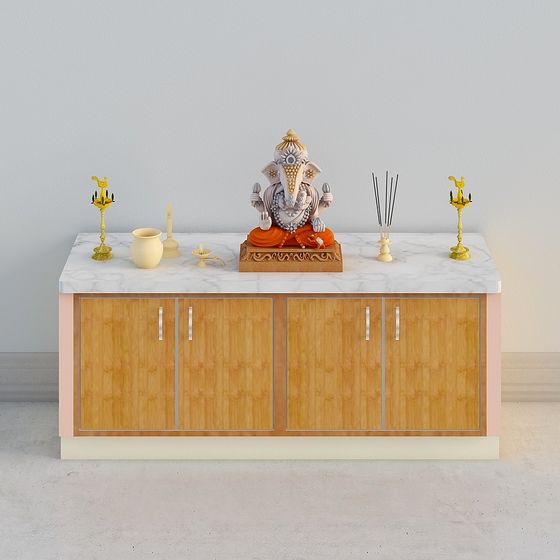 Ganesha Altar 3D model - Modern Aesthetic Meets Tradition