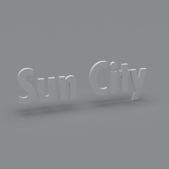 Sun City Low Poly 3D Model
