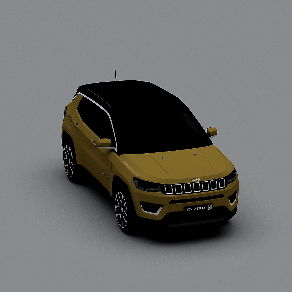 Jeep Compass Low-Poly 3D Model