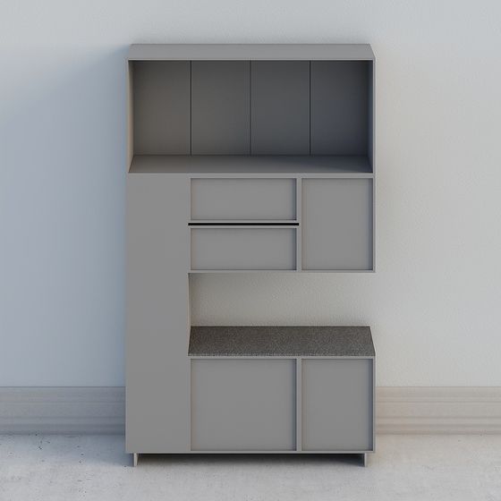 Modern Minimalist 3D Bookshelf Model