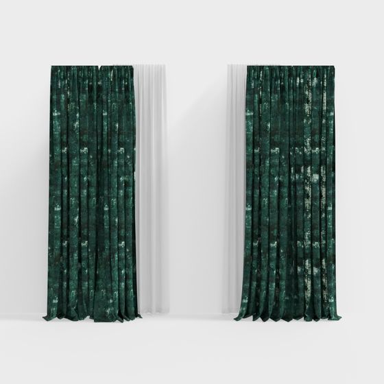 Forest Curtain 3D model for Creative Spaces