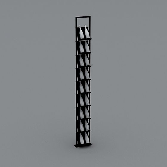 Urban Wine Rack 3D model for Creative Spaces
