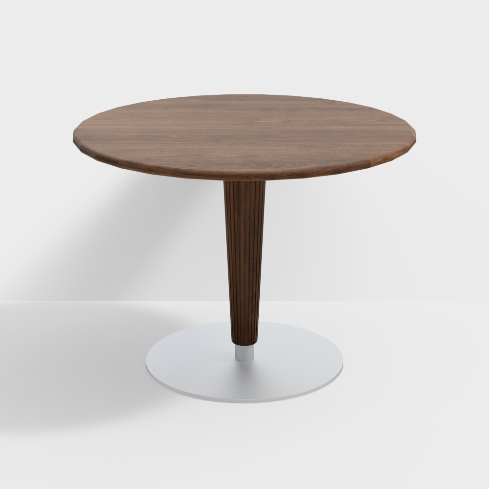 Table ronde Raining de Fanwu Furniture-1100-Noyer noir