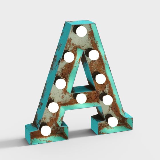 工業風格文字 A