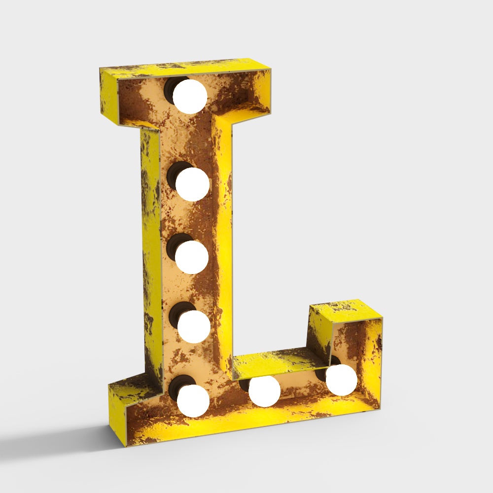 工業風格文字 L