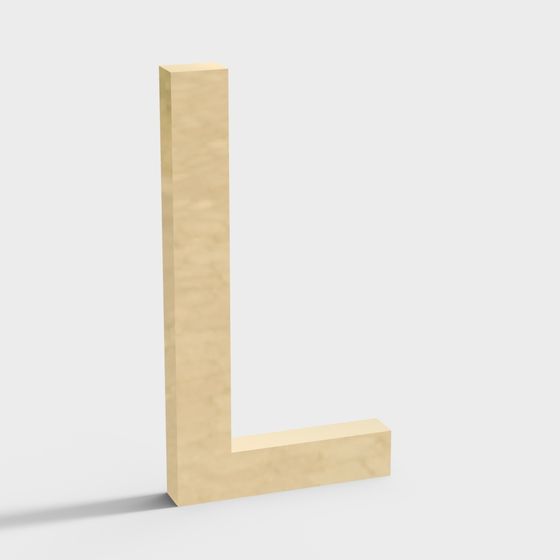 Colorful Text L 3D Model for Creative Spaces
