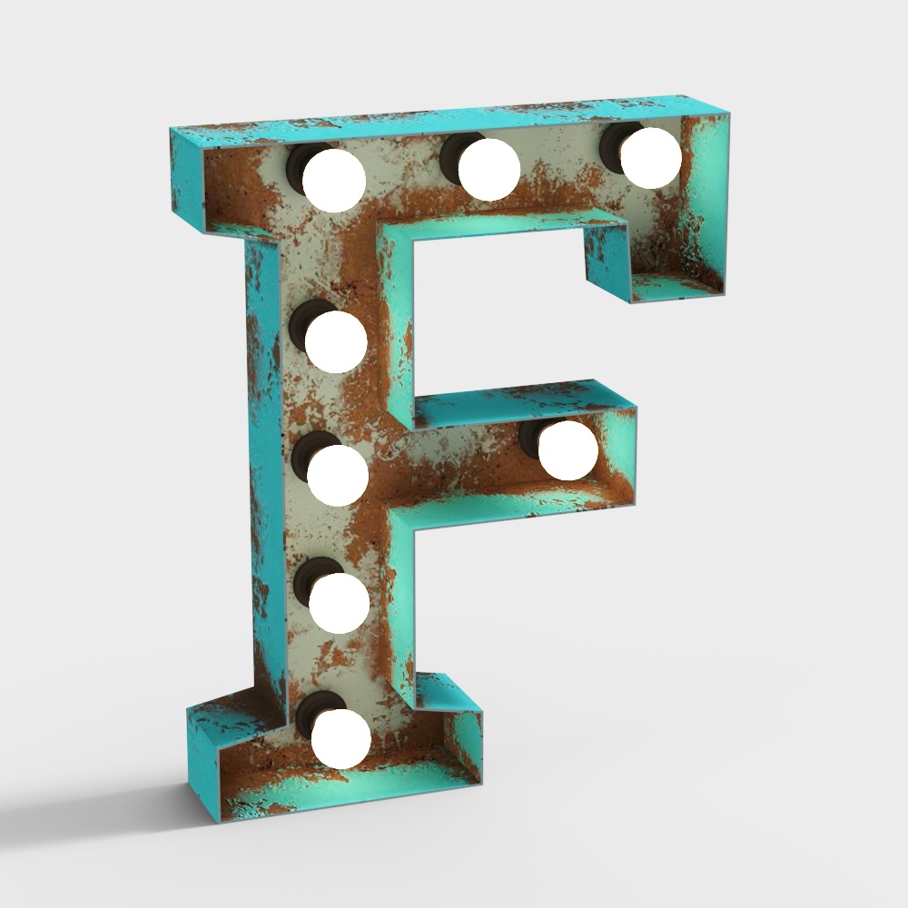 Retro Style Letter 'E' 3D model