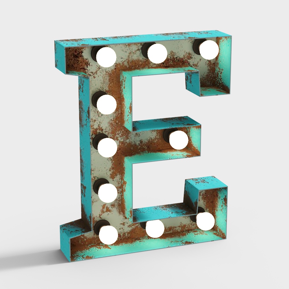 Industrial style text E